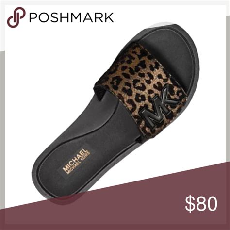 michael kors cheetah slides|Michael Kors ladies slides.